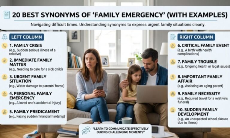 20 Best Synonyms of "Family Emergency" (With Examples)