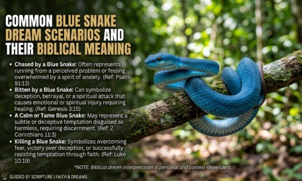 Common Blue Snake Dream Scenarios and Their Biblical Meaning
