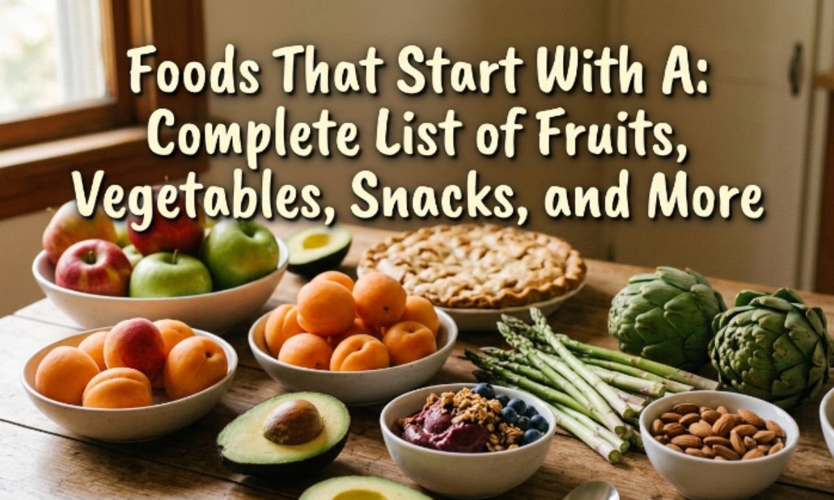 Foods That Start With A Complete List of Fruits, Vegetables, Snacks, and More