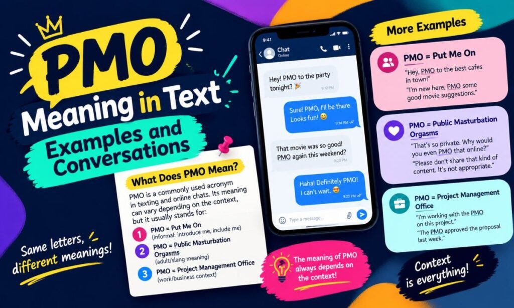 PMO Meaning in Text Examples and Conversations